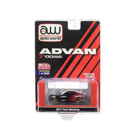 Autoworld 2017 Ford Mustang ADVAN Yokohama Red & Black Limited Edition to 3 CP7584